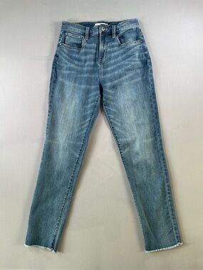 Carve Designs High Rise Organic Cotton Rough Hem Jeans size 4